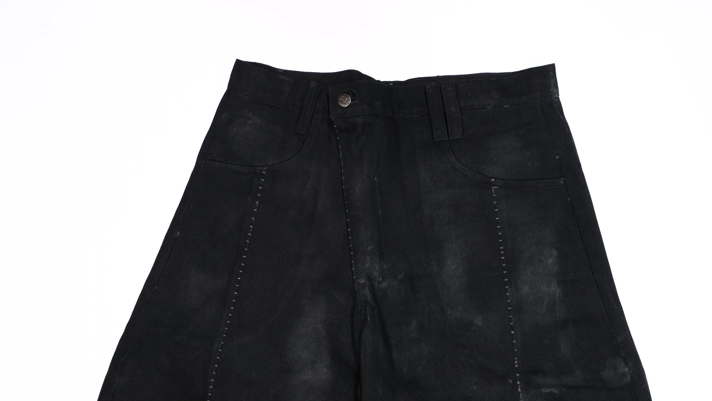Waxed Baggy Pants