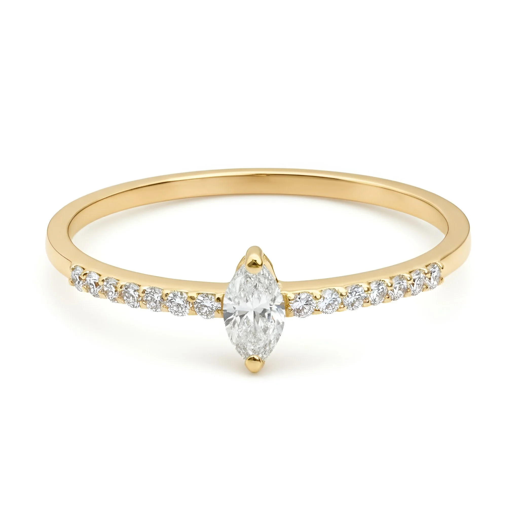 Starlight Marquise Diamond Gold Ring
