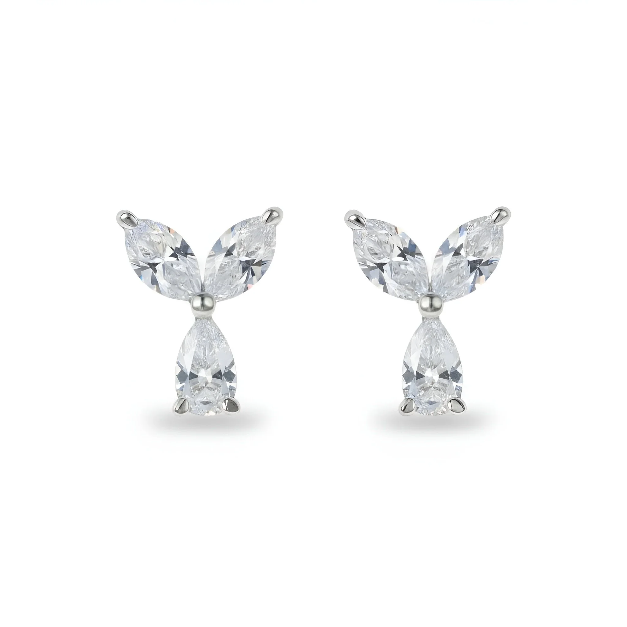 Shooting Start Marquise Diamond Petal Earrings