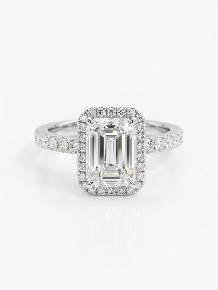 Emerald Cut Lab Diamond Ring