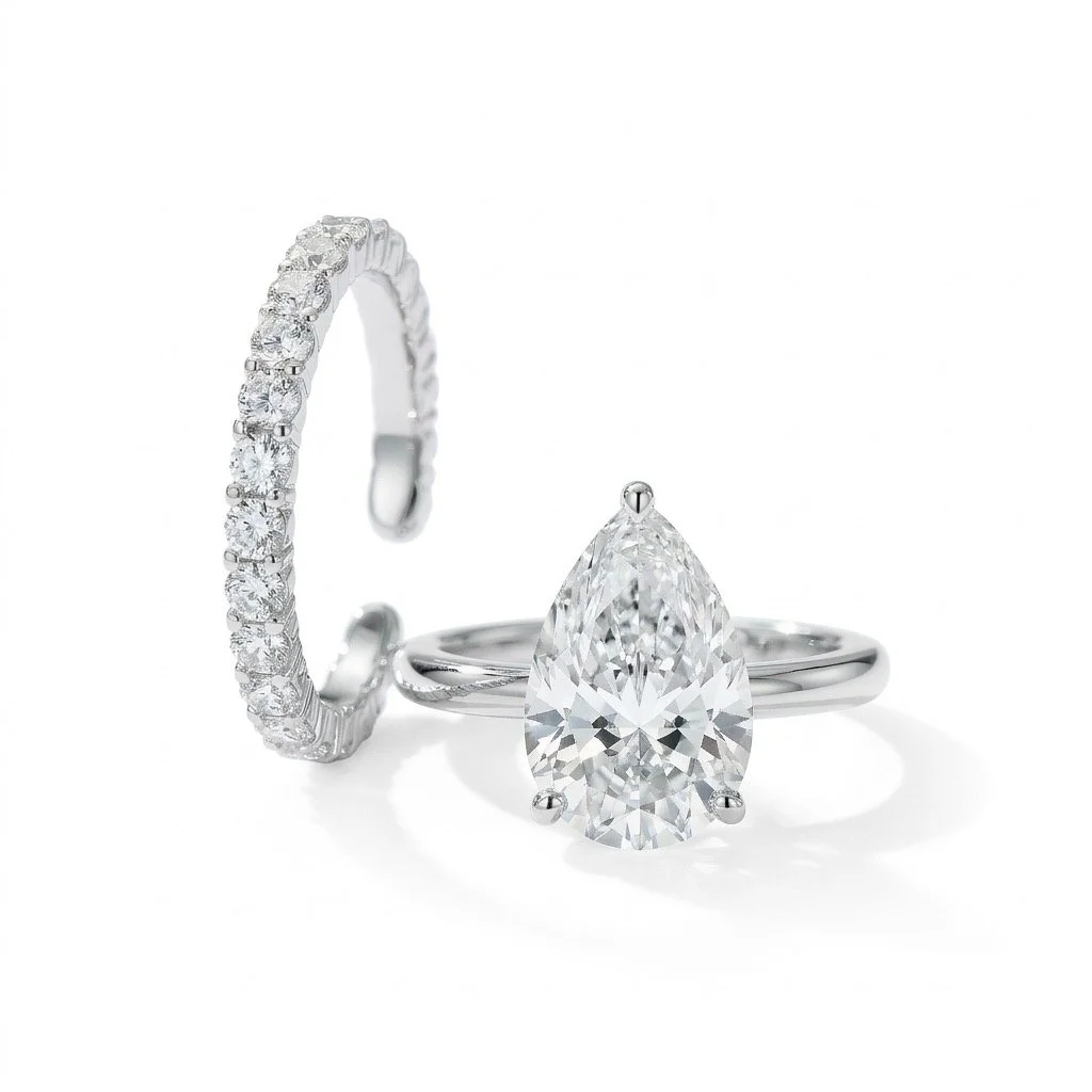 Exquisite Pear-Shaped Lab Diamond Ring