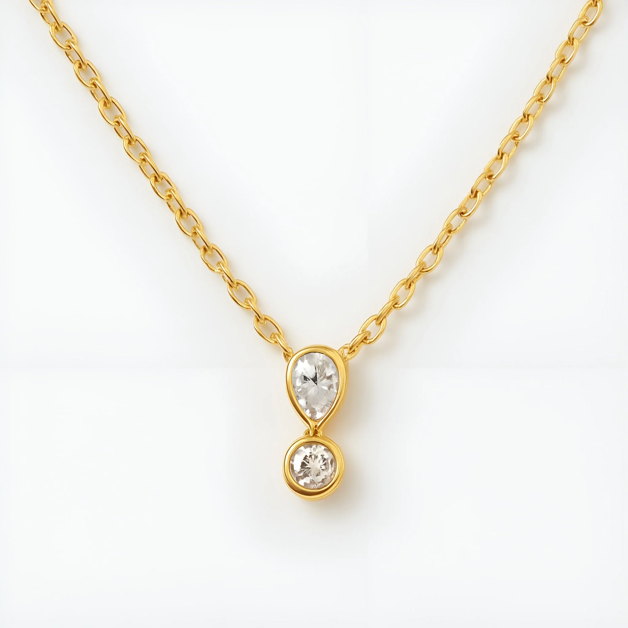Yellow Teardrop Radiant Royals Diamond Necklace