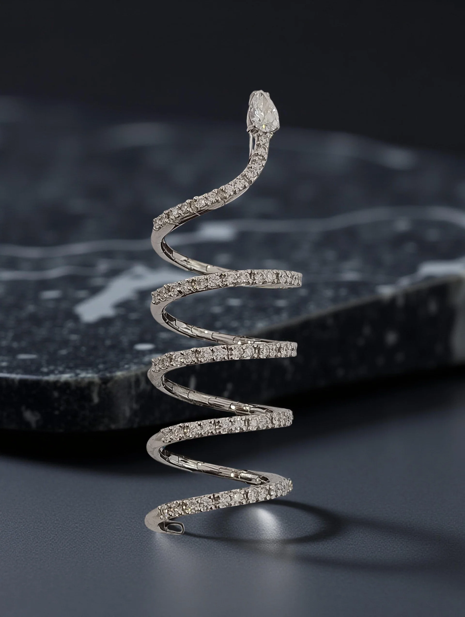 Diamond Spiral Majesty Ring