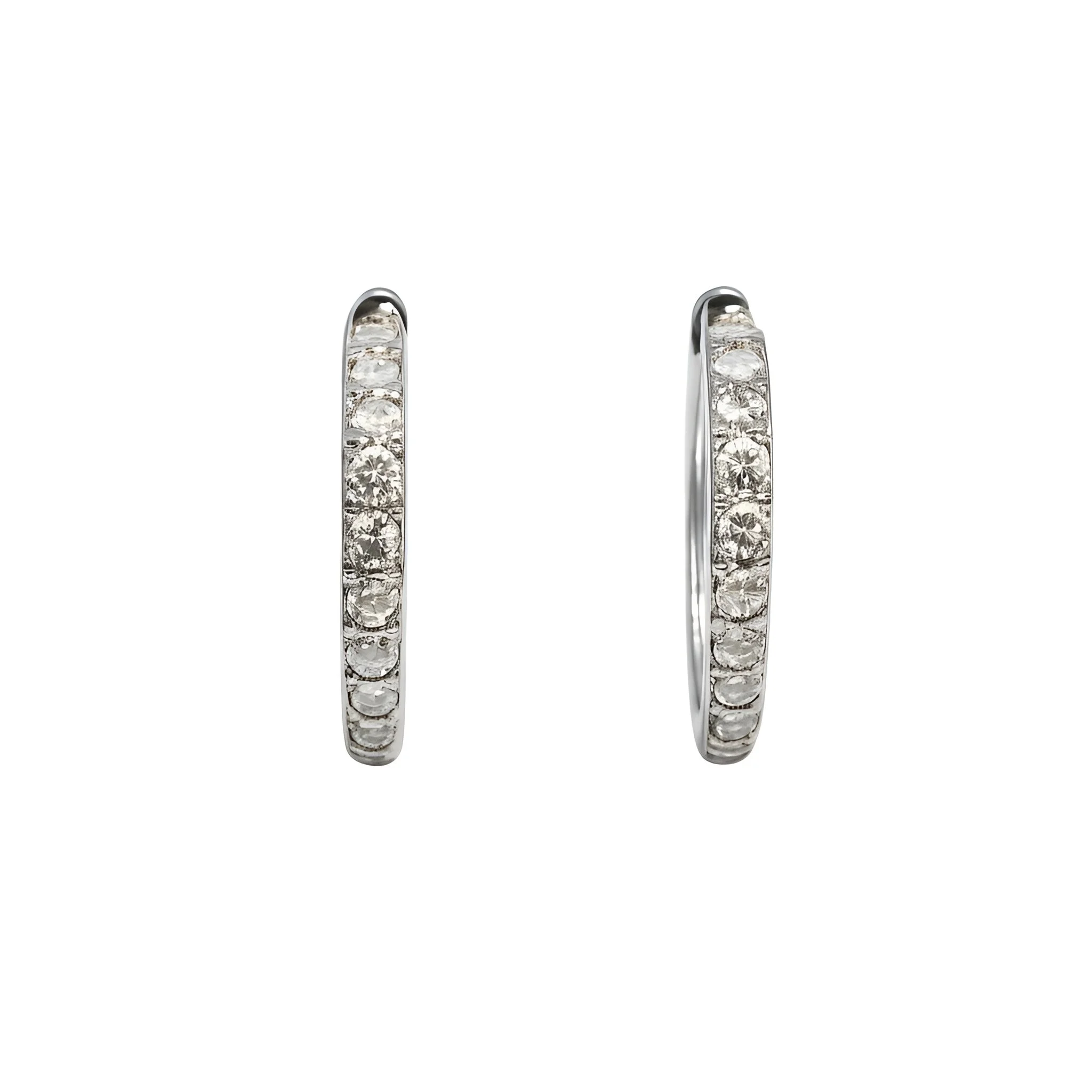 Radiant Elegance Diamond Hoop Earrings