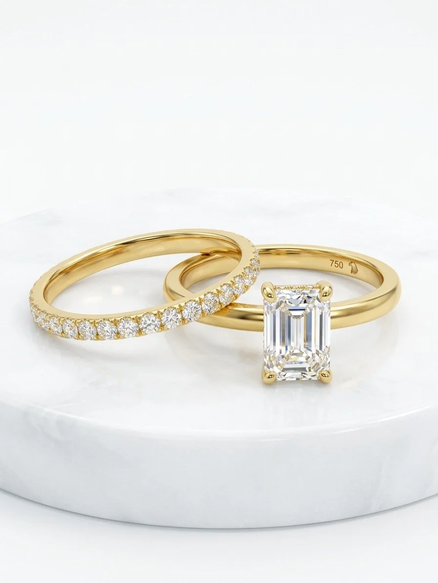 Lab Diamond Eternity Ring Set