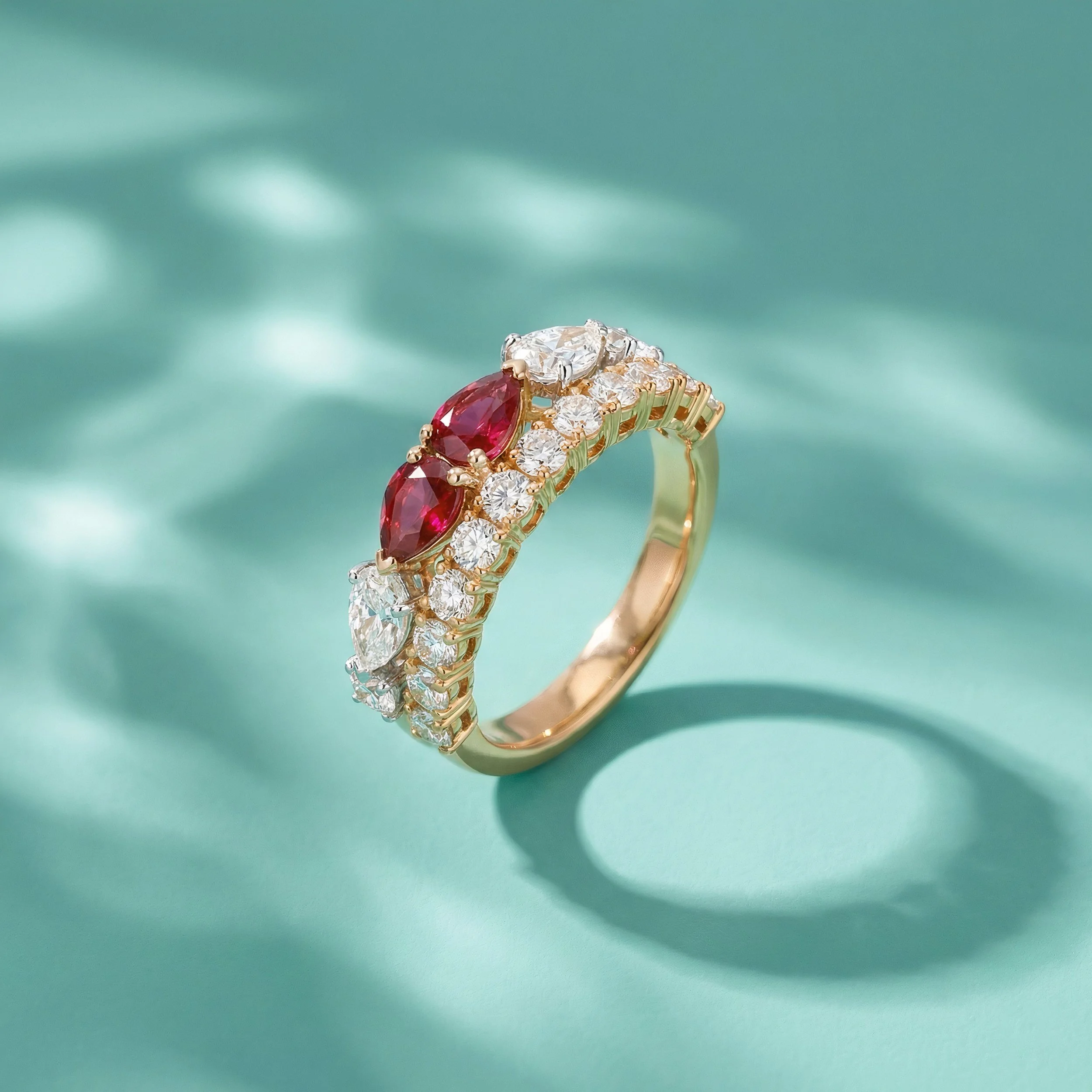The Imperial Ruby Cascade Ring