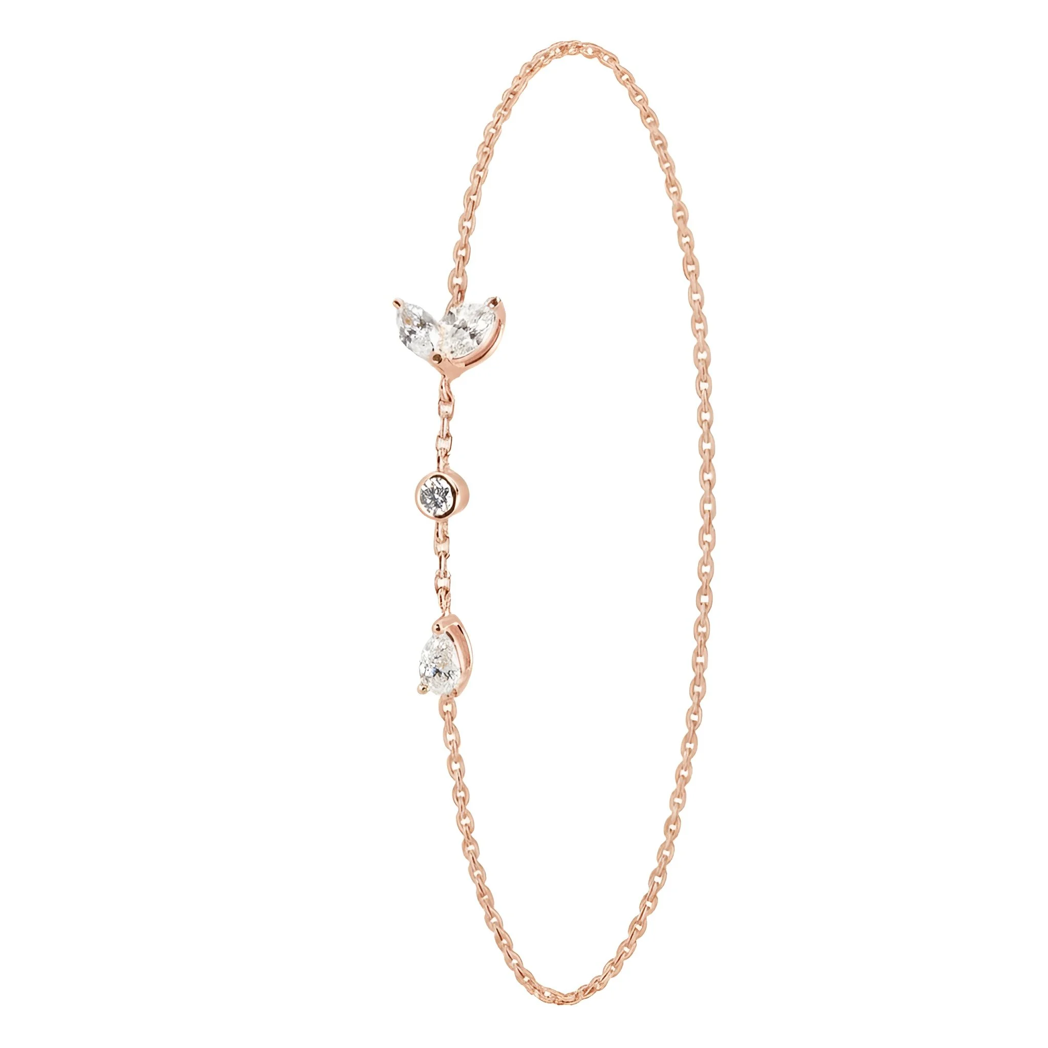 Shooting Star Rose Gold Diamond Bracelet