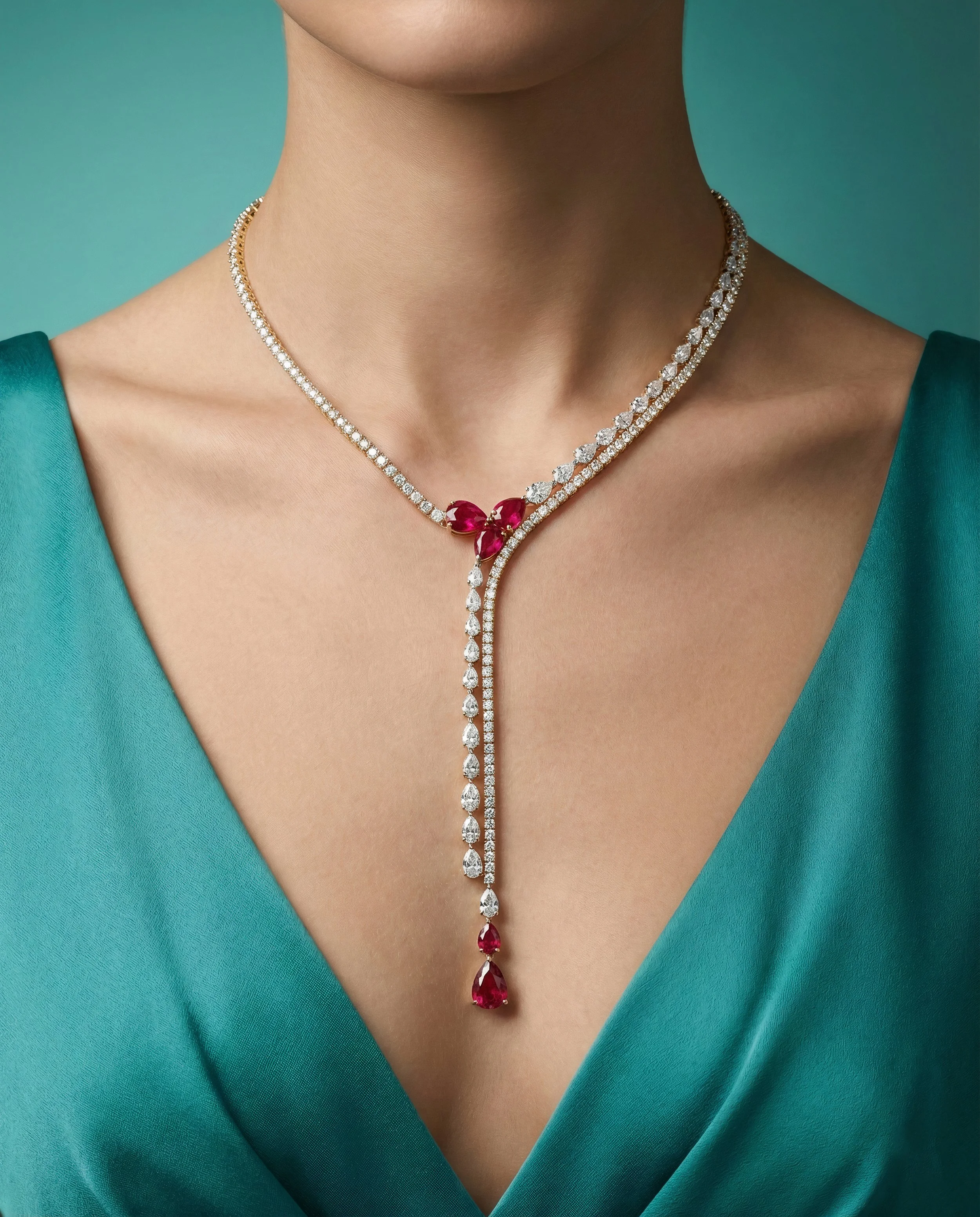 The Imperial Ruby Cascade Necklace