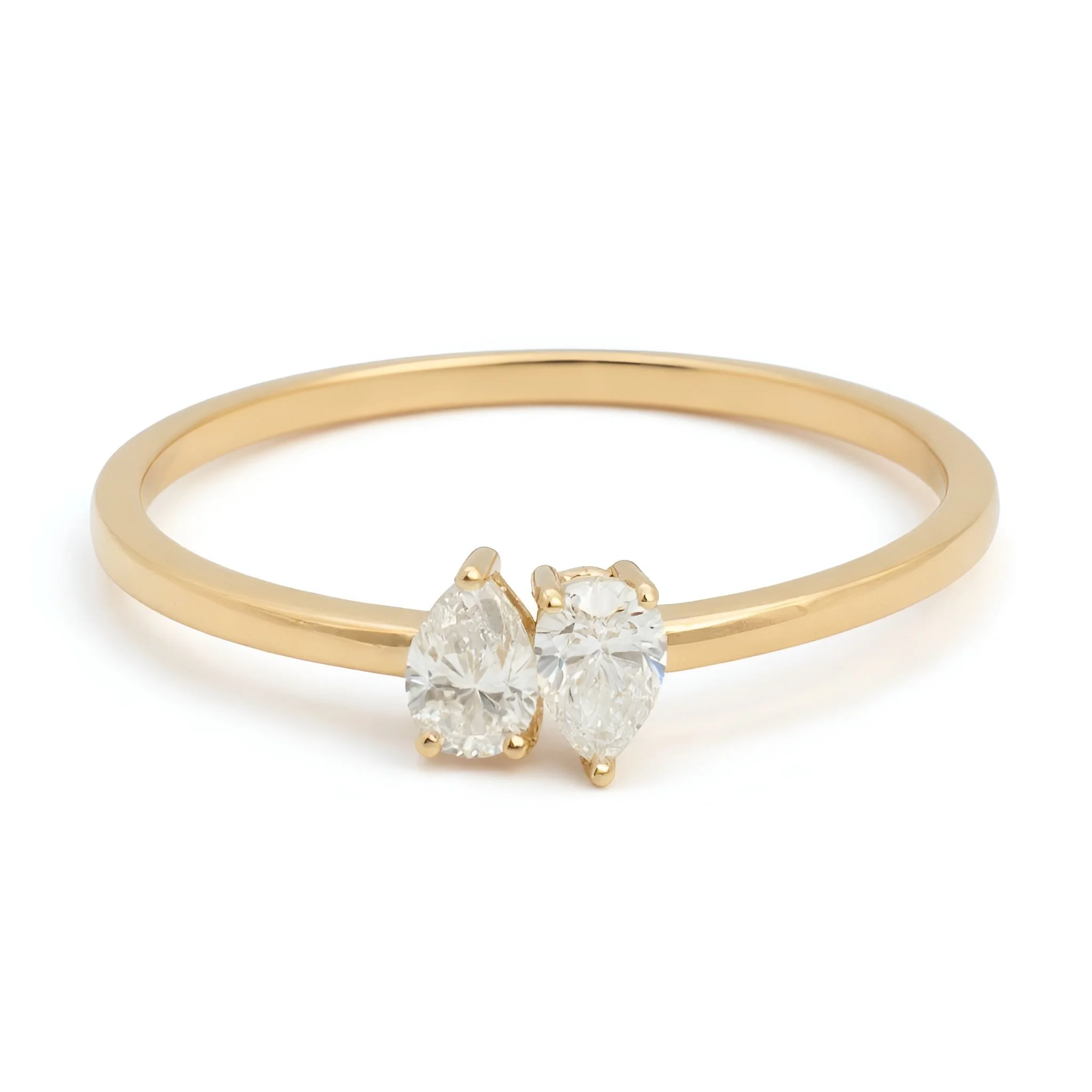 Dual Diamond Embrace Ring