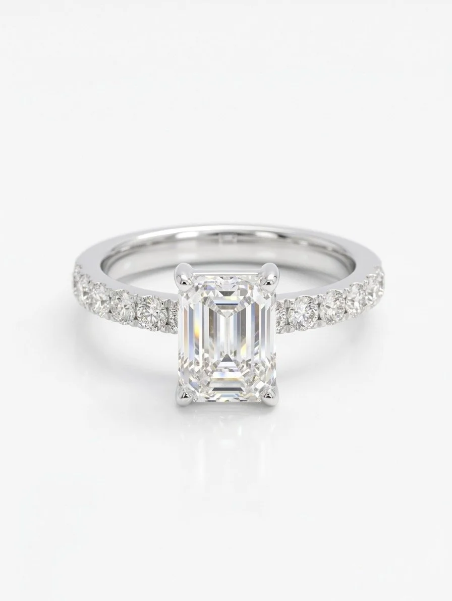 Lab Diamond Solitaire Ring