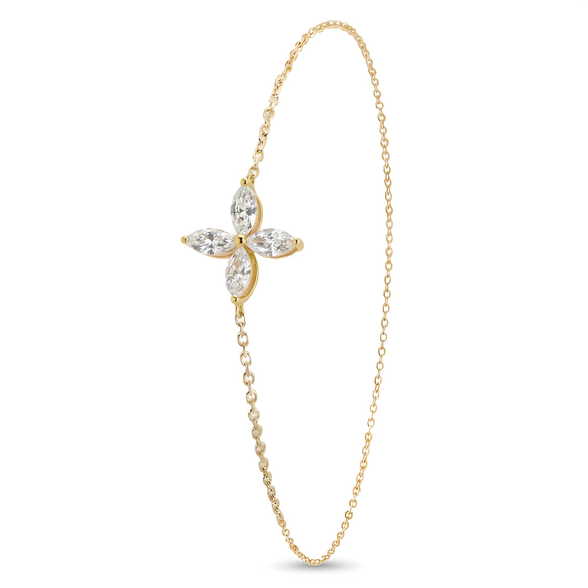 Diamond Blossom Gold Bracelet