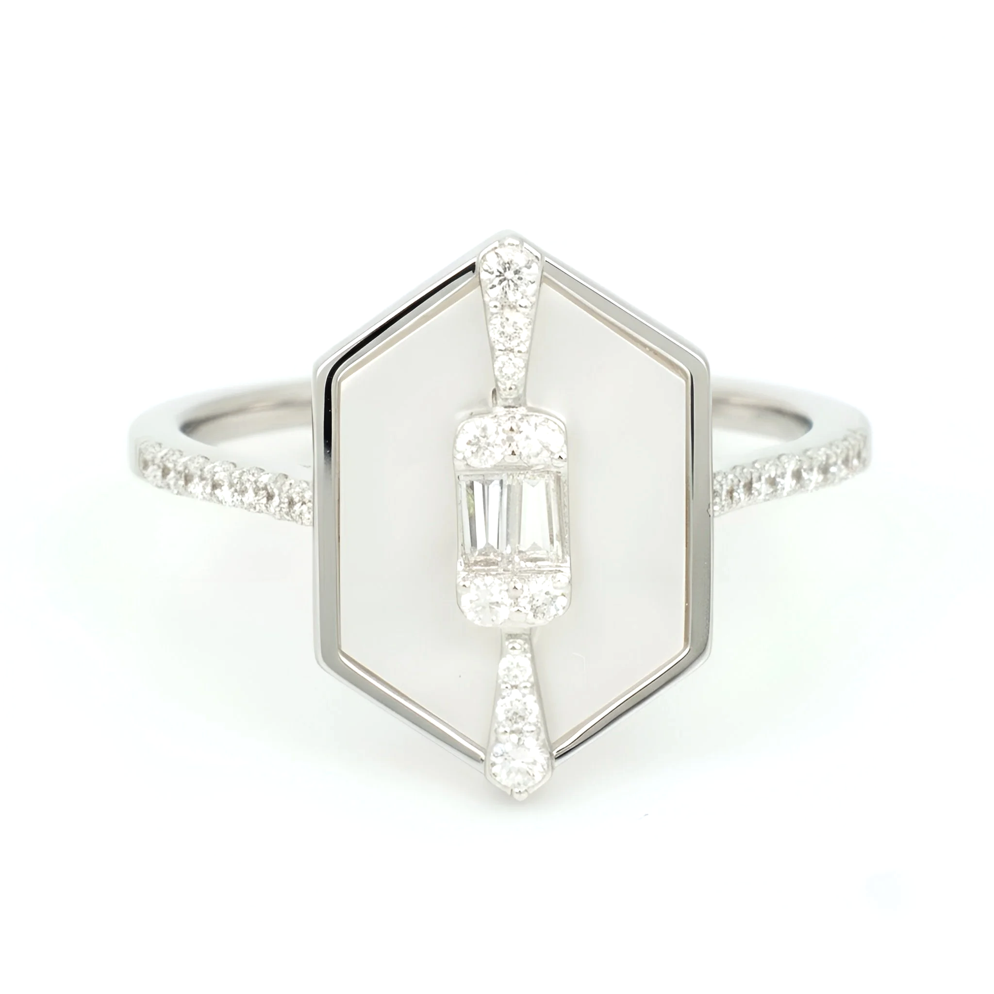 Hexagonal Majesty Diamond Ring