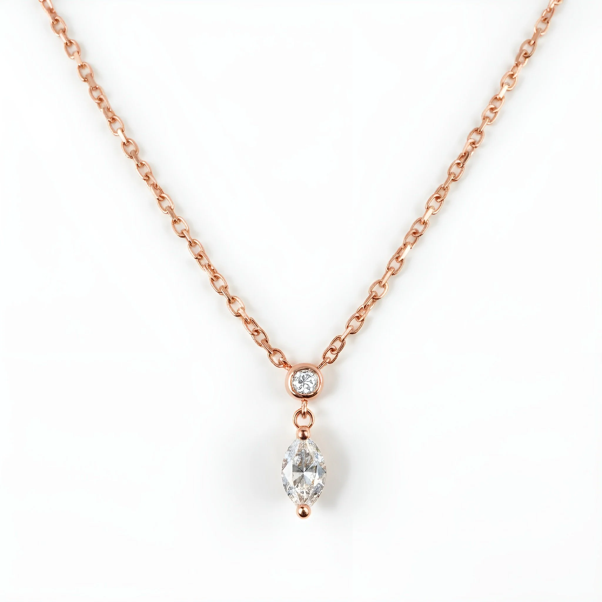 Graceful Radiance Marquise Diamond Necklace