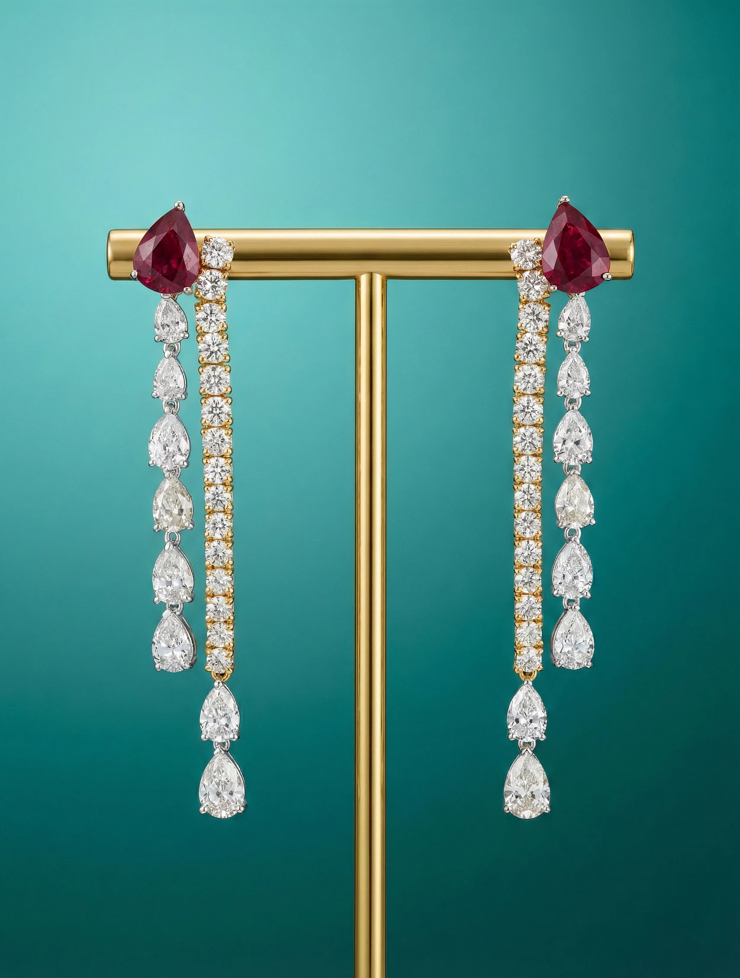 The Imperial Ruby Cascade Earrings