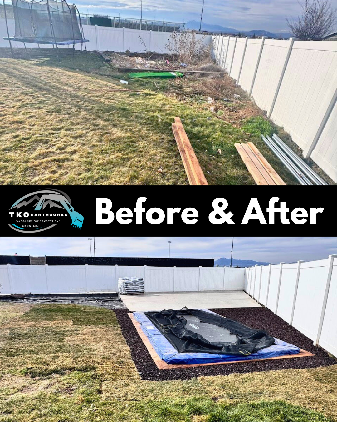 Inground Tramp and Baseball Court