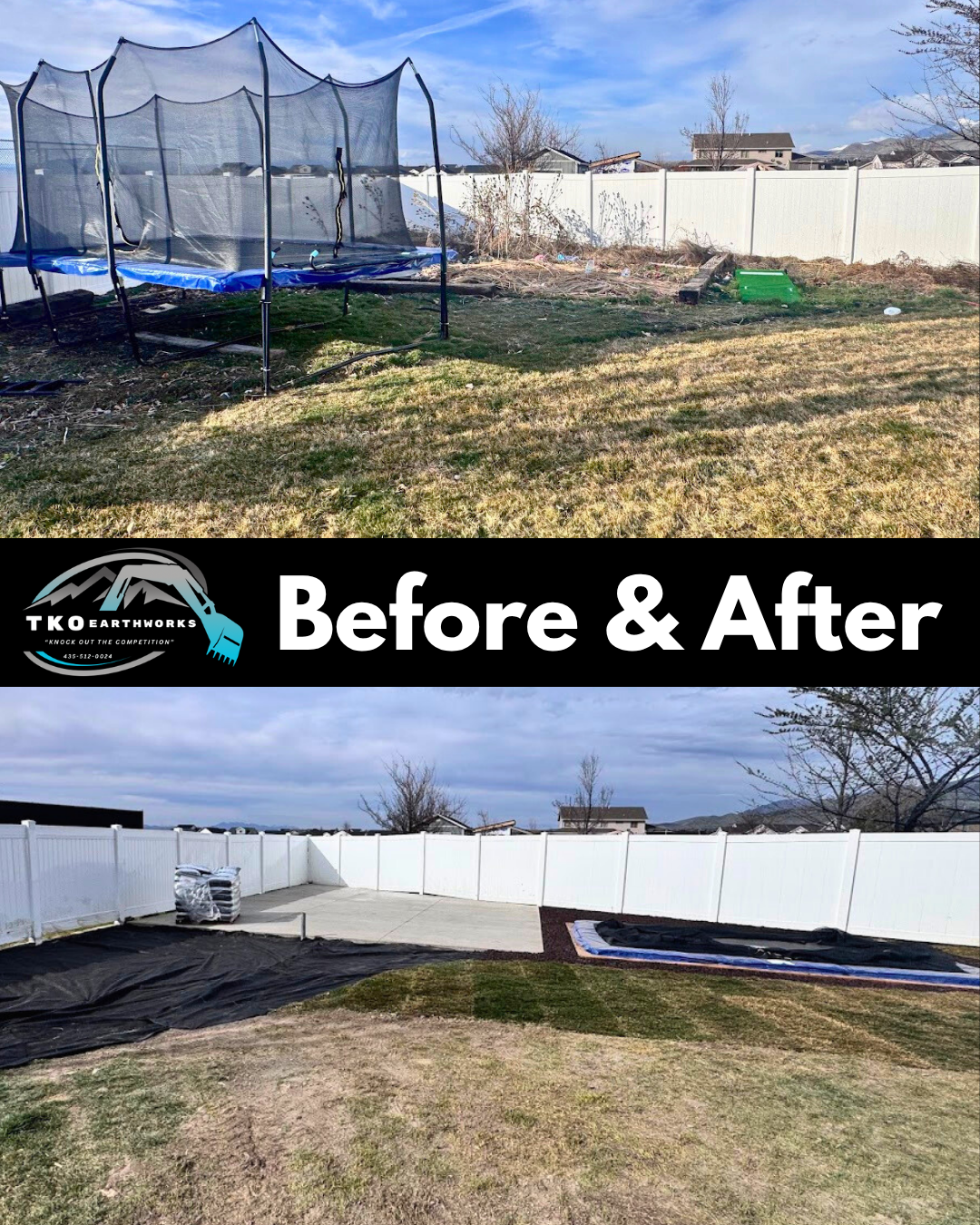 Inground Tramp and Baseball Court