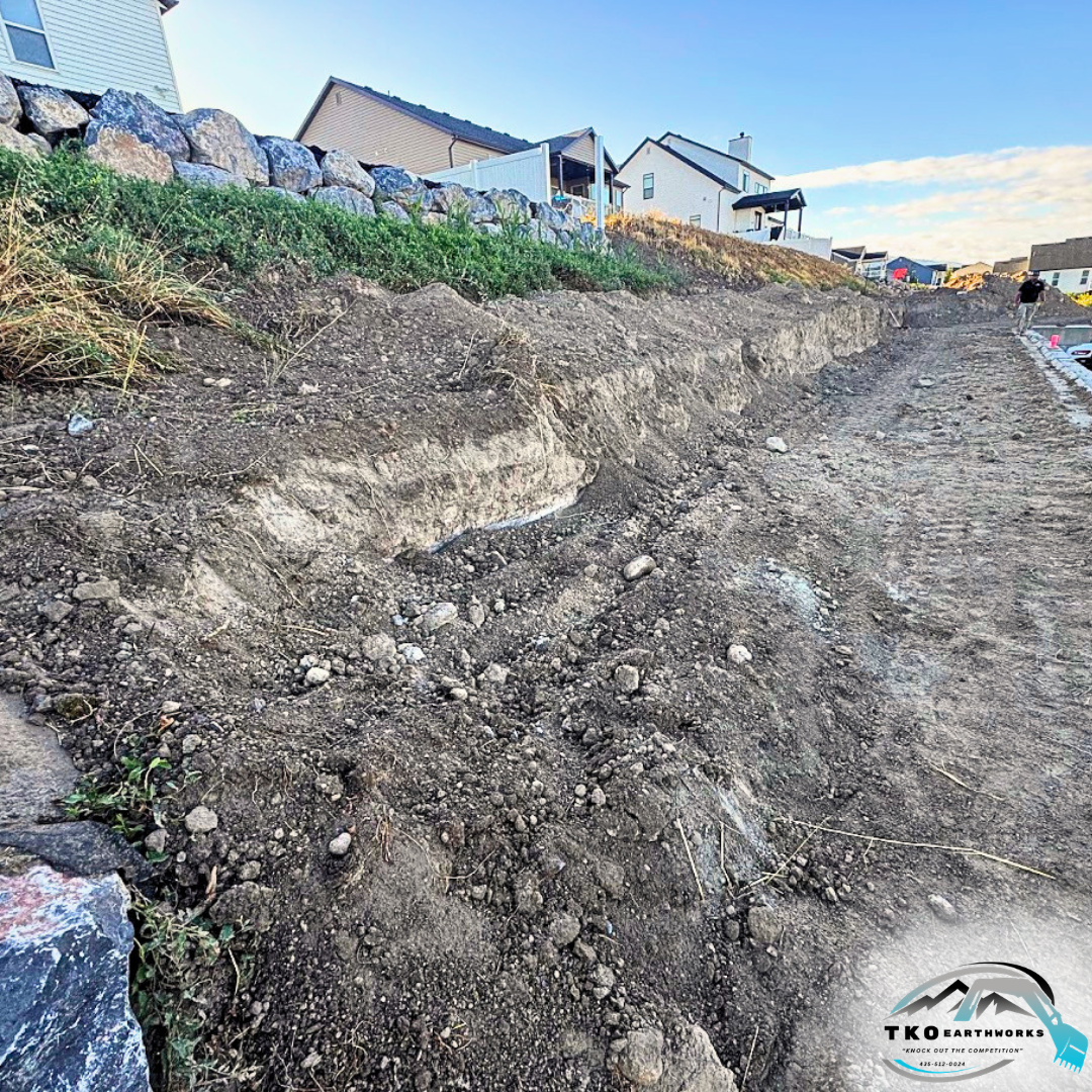 Before - 2 Tier Block Retaining Wall