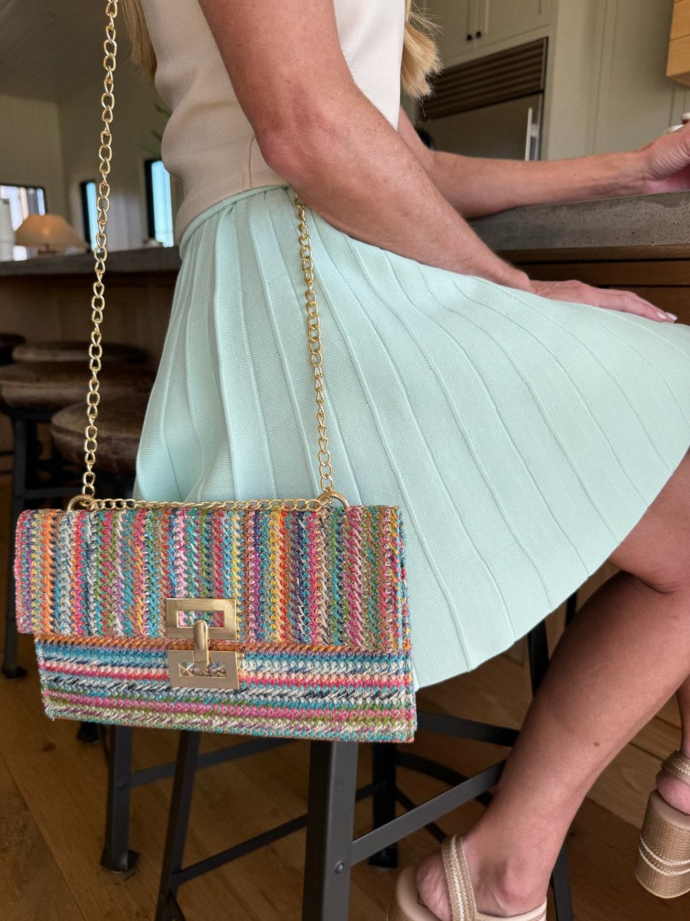 Summer Straw Clutch Boho-