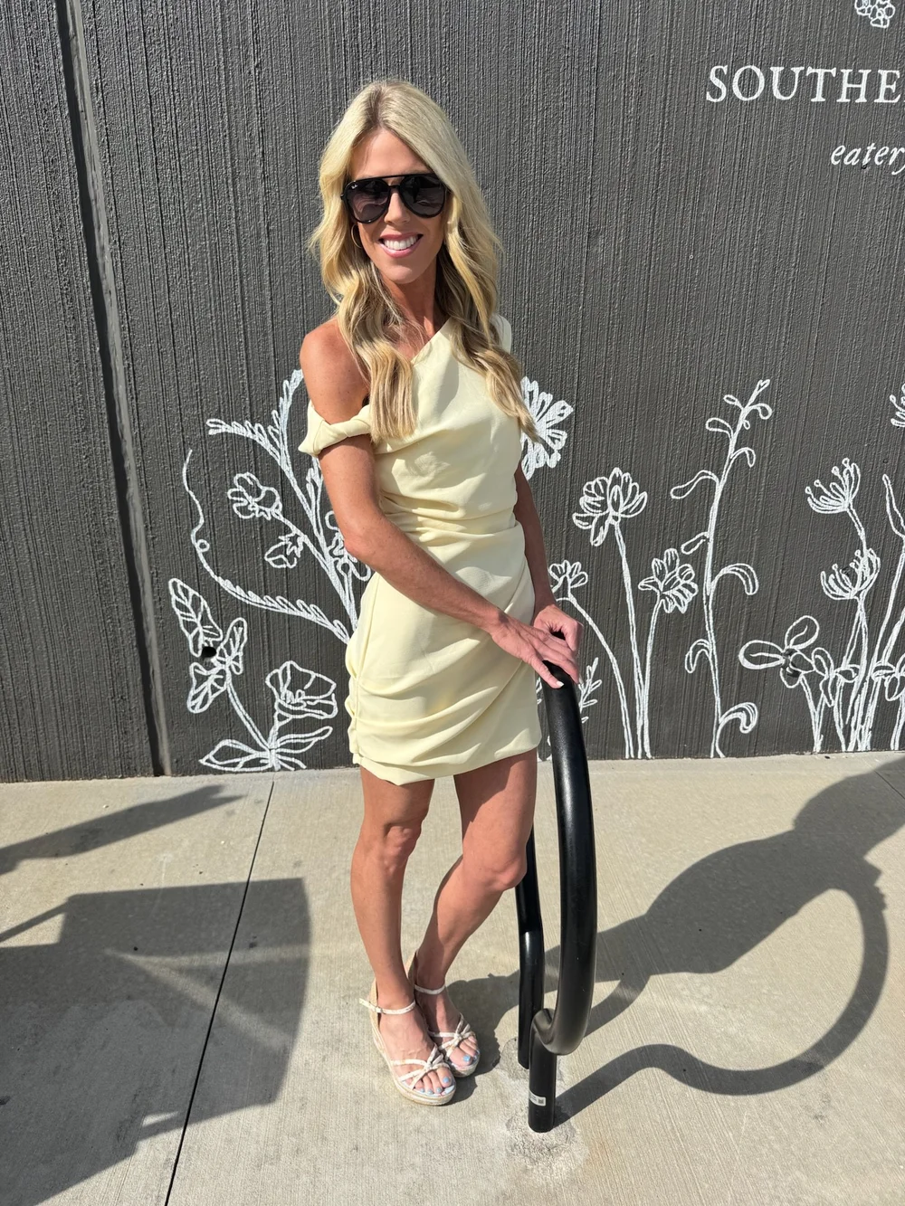 Sofia Ruched Off Shoulder Mini