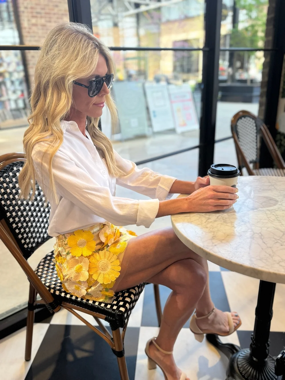 Floral Mini Applique Skirt