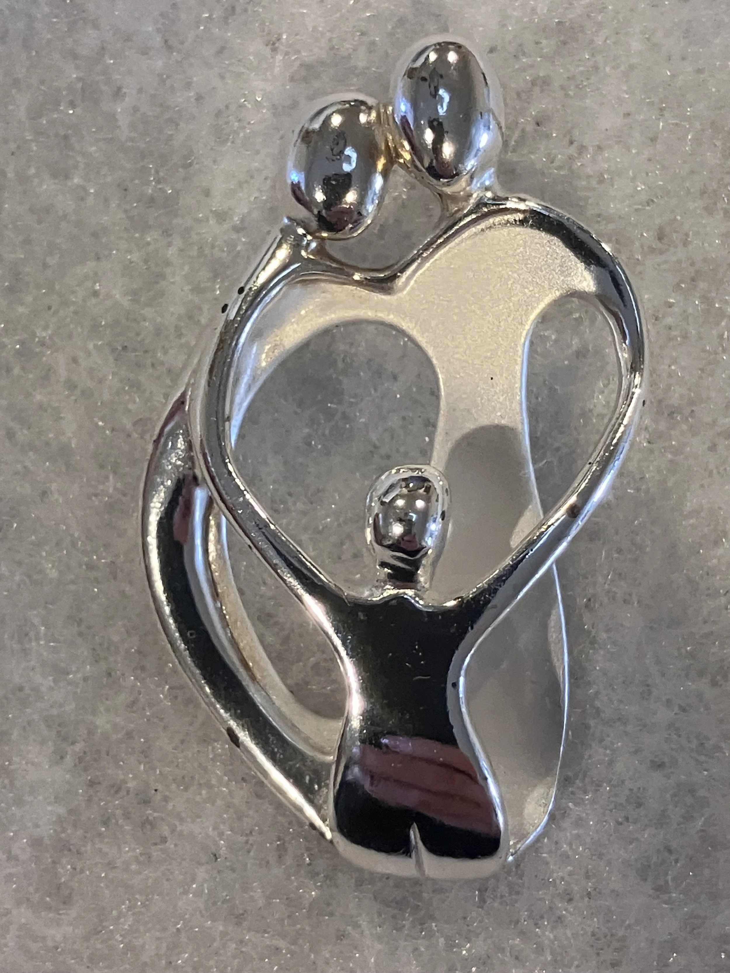 Sterling Silver Pendant “ Family of Three”