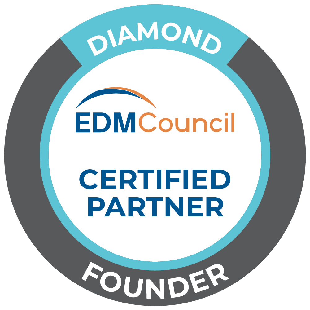 EDM Council Certified Partner badge with "Diamond Founder" label