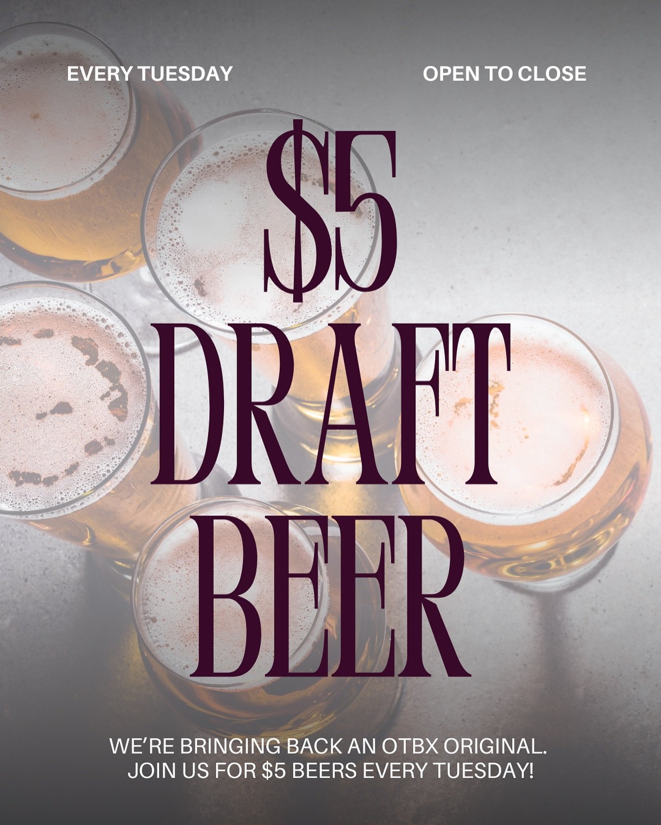You asked, we listened 🤝 $5 Draft Beer Tuesdays are here to stay &mdash; 𝒔𝒂𝒎𝒆 tradition, 𝒏𝒆𝒘 bar, 𝒆𝒗𝒆𝒏 𝒃𝒆𝒕𝒕𝒆𝒓 vibes. 

A full lineup of daily specials and a curated happy hour are on the way&hellip; but we couldn&rsquo;t wait to bri