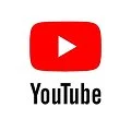 YouTube logo with red play button and black text