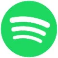 Green Spotify logo with three curved lines