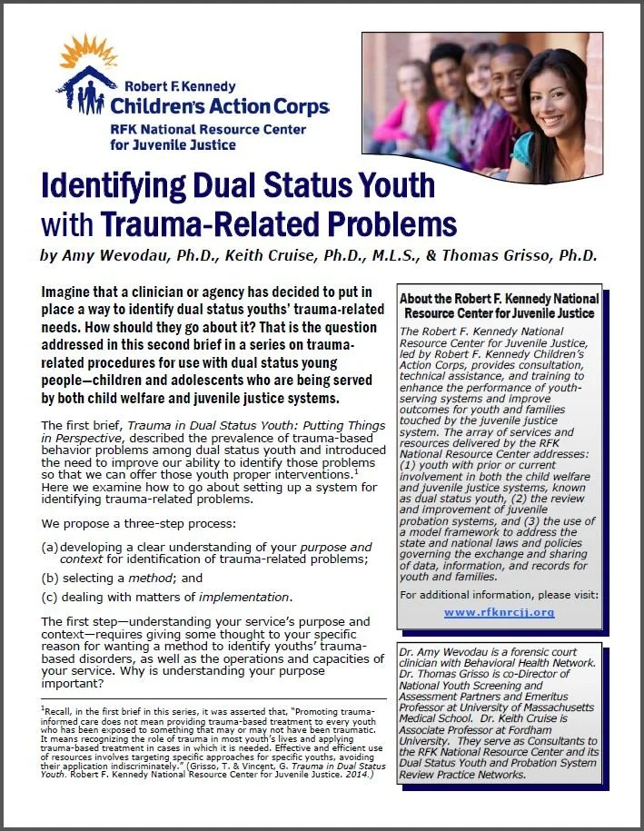 Identifying Dual Status Youth with Trauma-Related Problems (2015)
