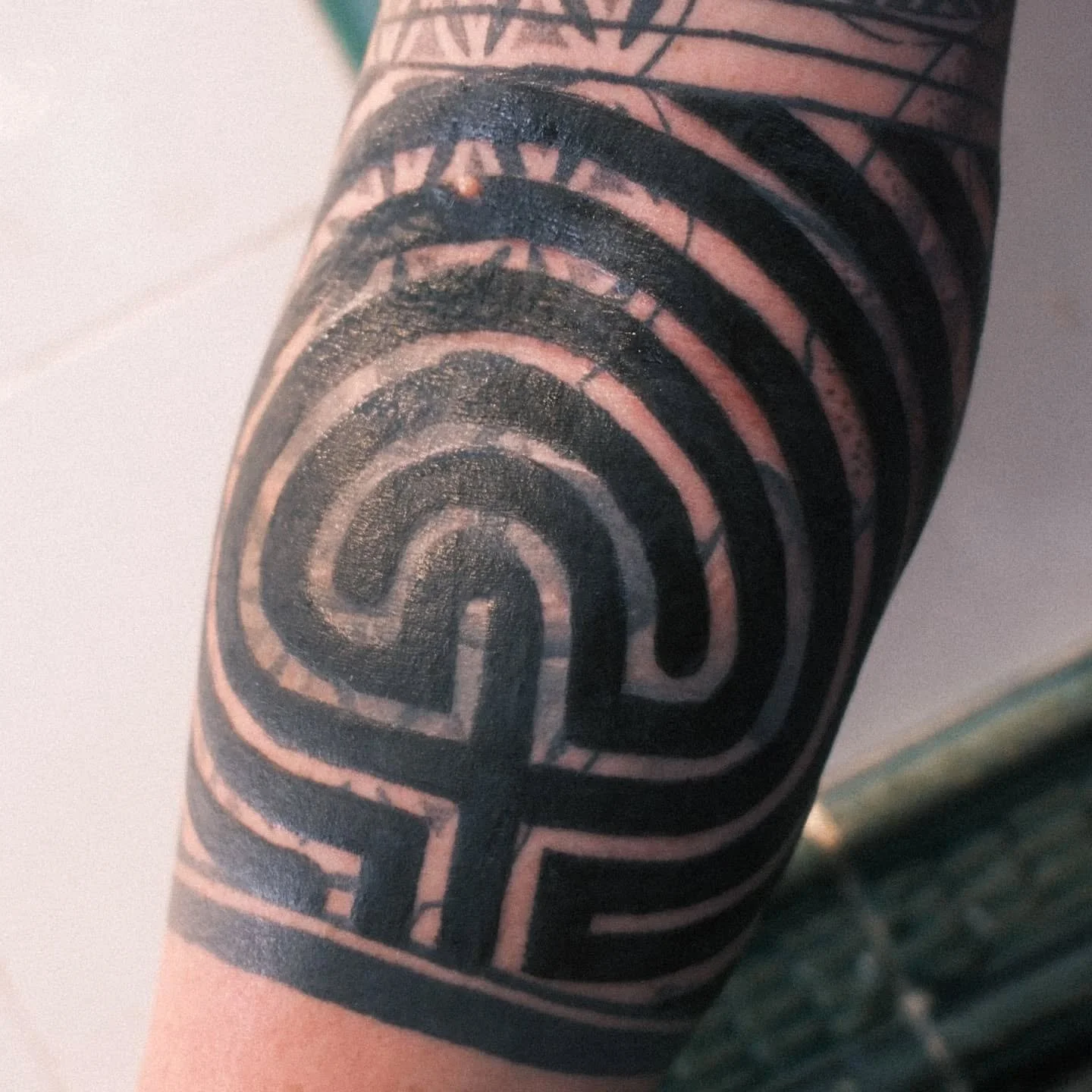 Celtic labyrinth blast over for Kate done last week at @sixhandstattoo