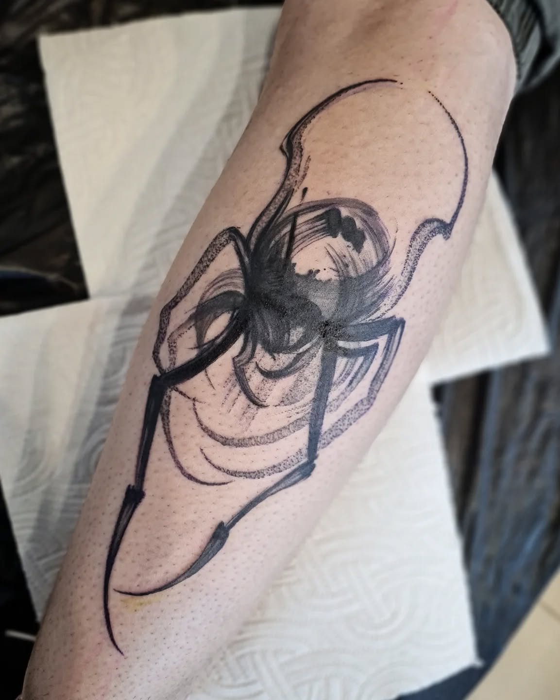 Brushwork spidey spider from @timisoaratattooconvention loved doing this one!