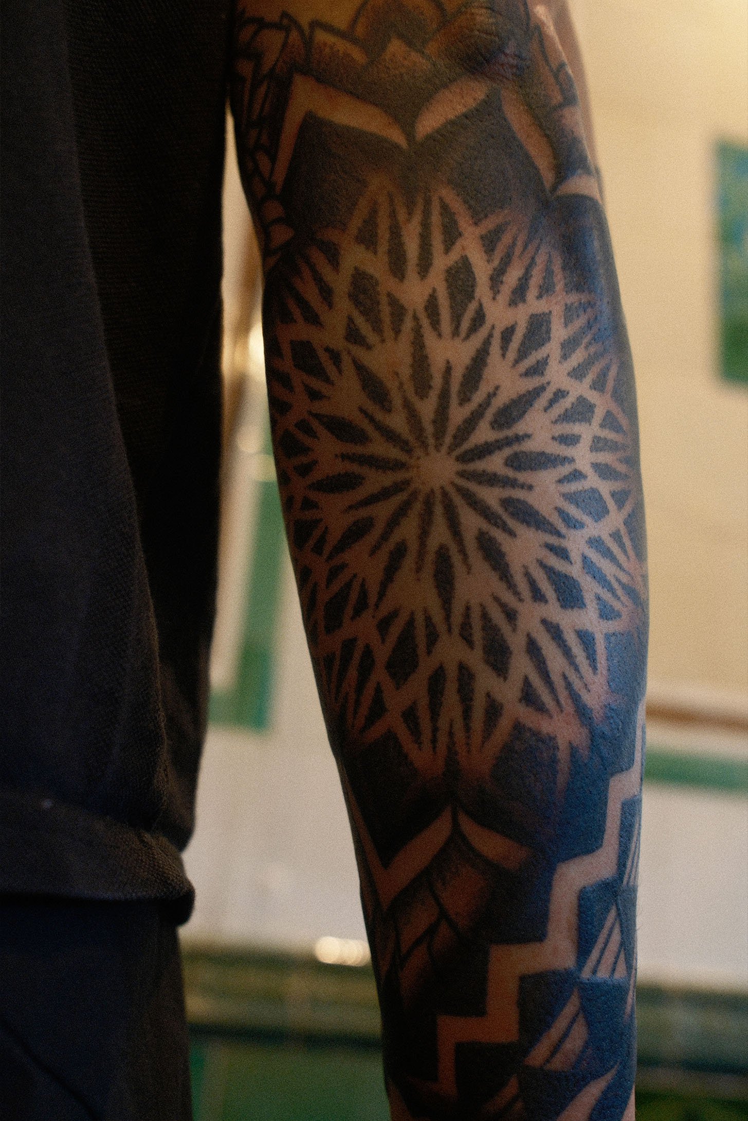Dot work mandala tattoo