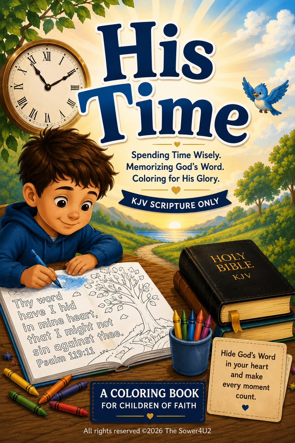 KJV Scripture memory and coloring activity