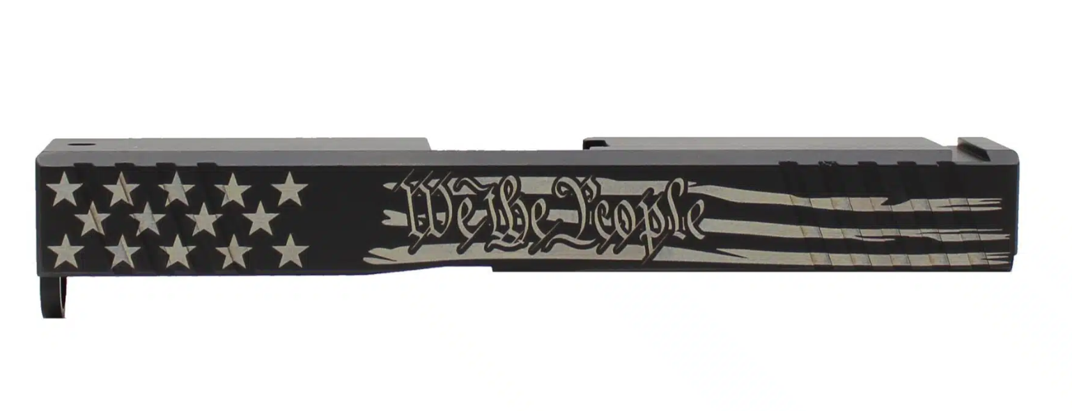 Laser Engraved Pistol Slide We The People