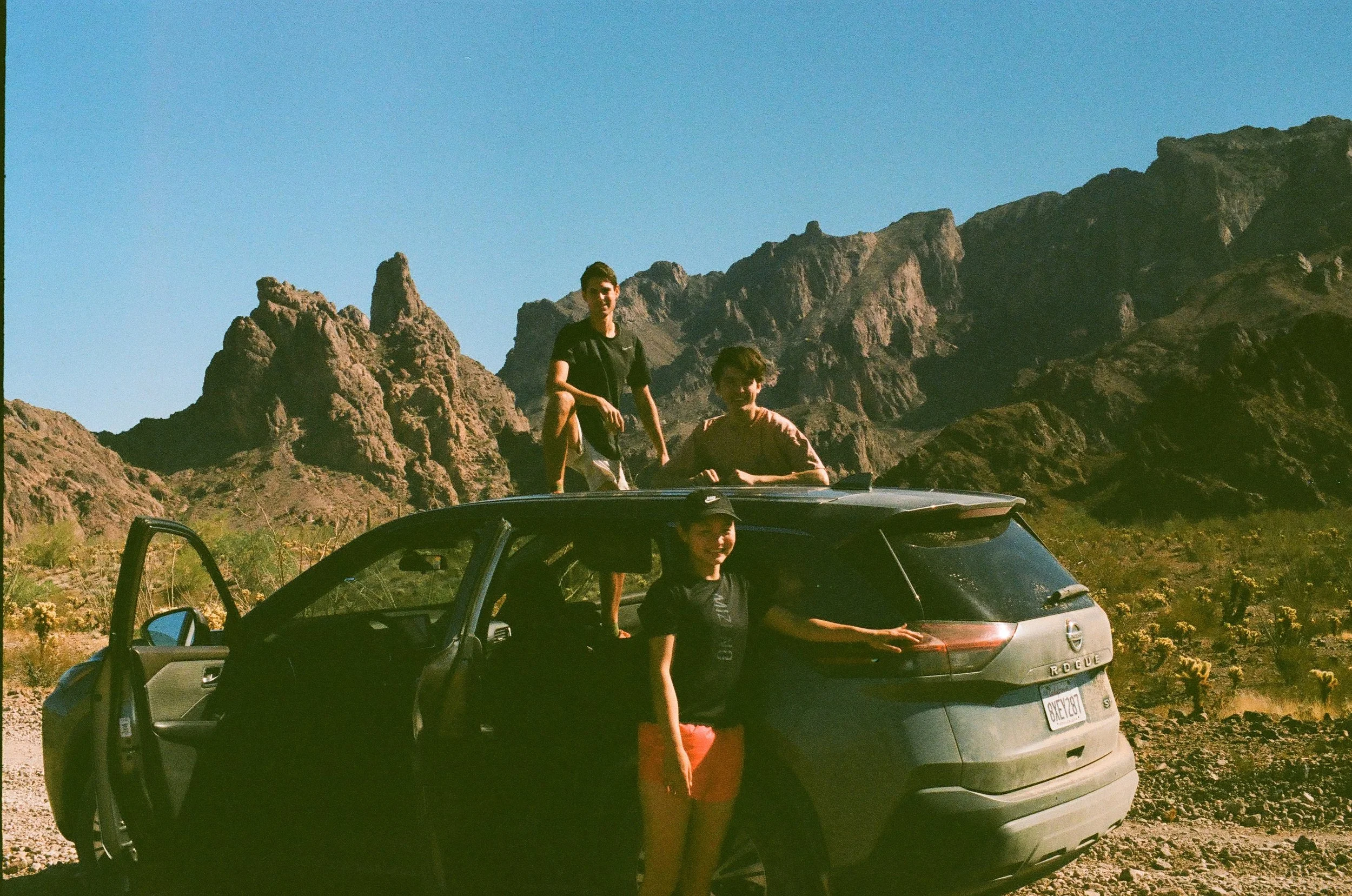 Denson Camp, with friends on a backpacking trip in Kofa National Wildlife Refuge