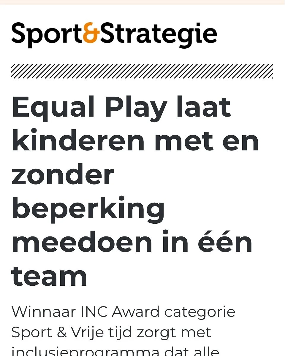 Mooie artikel van Sport en Strategie. Wij zijn ontzettend blij dat inclusieve sport steeds meer aandacht krijgt. 

Samen met verenigingen, ouders, kinderen en partners bouwen we verder aan teams waar echt iedereen welkom is. De @incawards_nl is een g