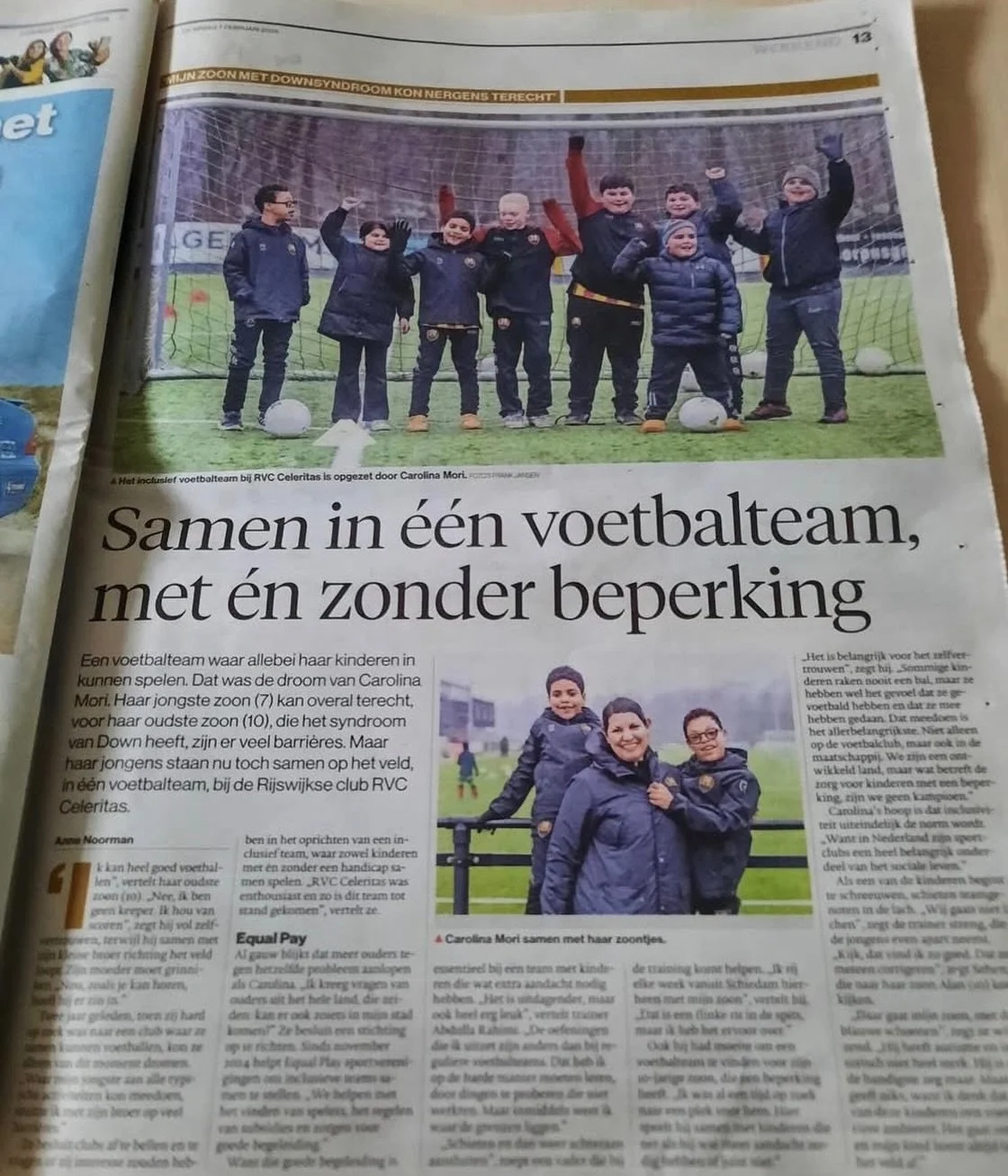 Afgelopen week stonden we in het AD, met dank aan ouders en clubs die laten zien dat inclusief sporten &eacute;cht kan 🤍

Wat begon als een idee groeit stap voor stap uit tot teams waar kinderen met &eacute;n zonder beperking samen sporten, binnen g