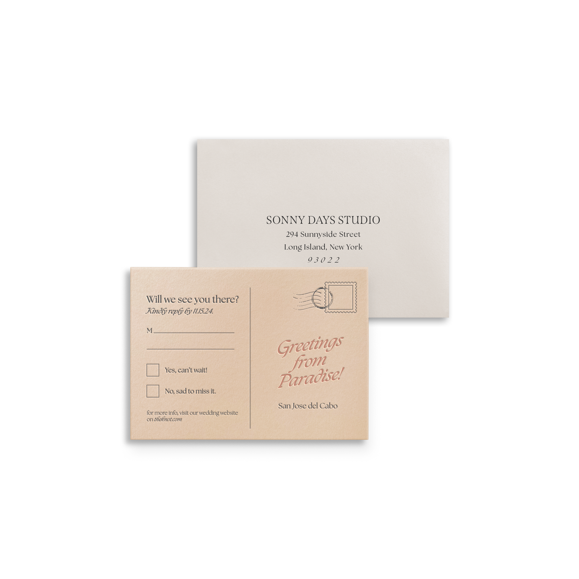 Cabo Mail-In Reply Card and Envelope