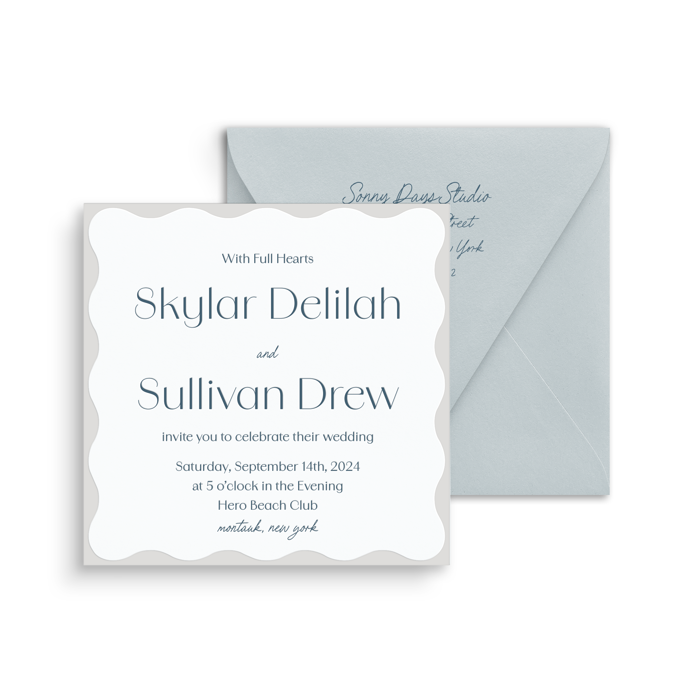 Montauk Invitation Card and Envelope