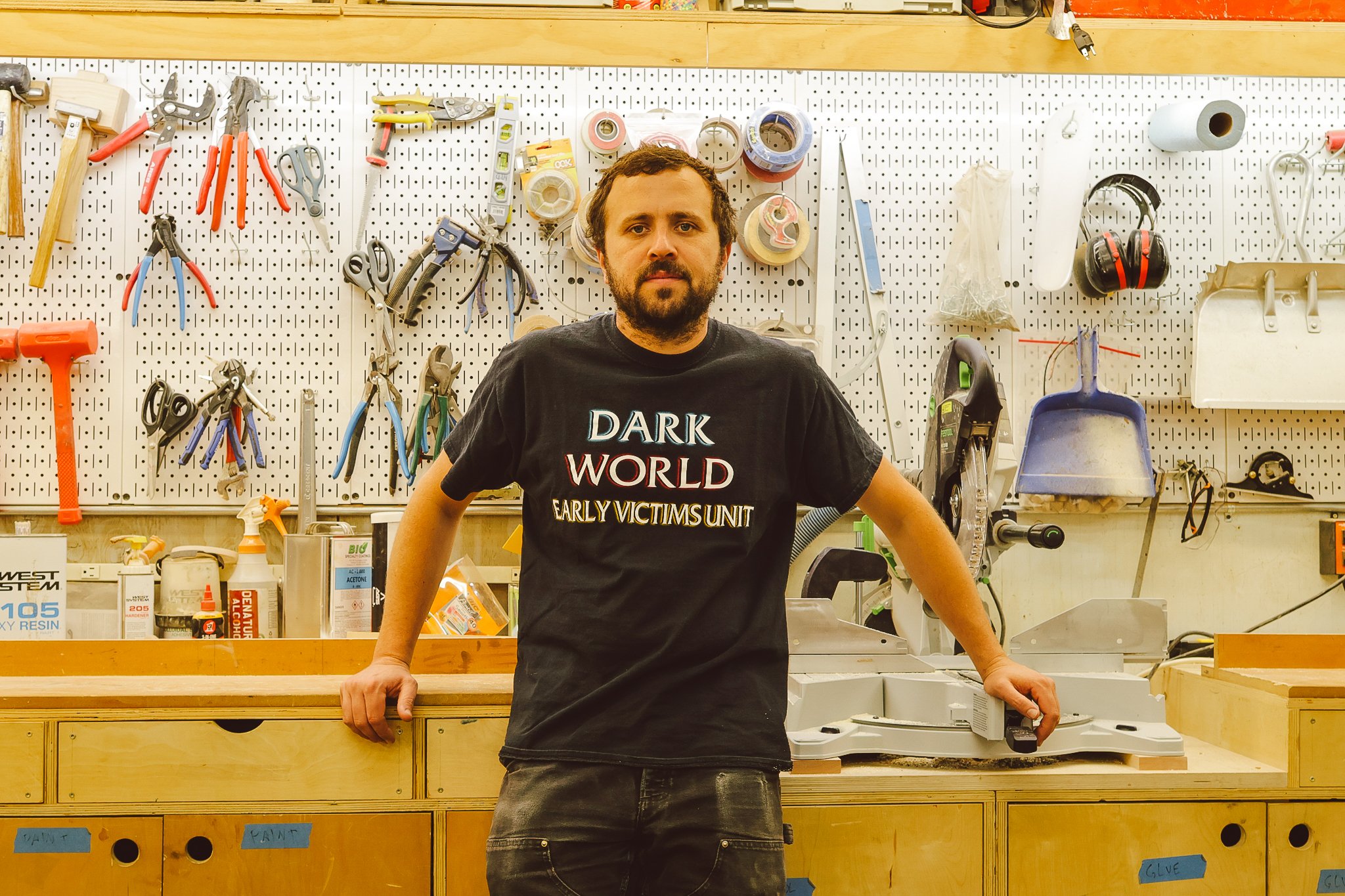 Ned, Moshay Fine Carpentry. Photographed in his workshop in West Adams.