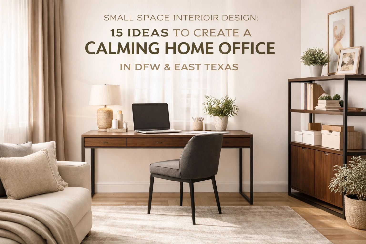 Small Space Interior Design: 15 Ideas to Create a Calming Home Office in DFW &amp; East Texas