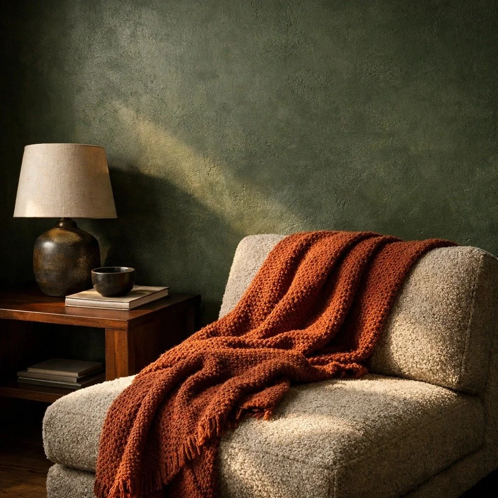 Your home should feel like a sanctuary that catches you at the end of the day. Our "Moody Earth" palette moves past the expected and leans into the grounding power of deep espresso, forest green, and sun-baked terracotta.

These aren&rsquo;
