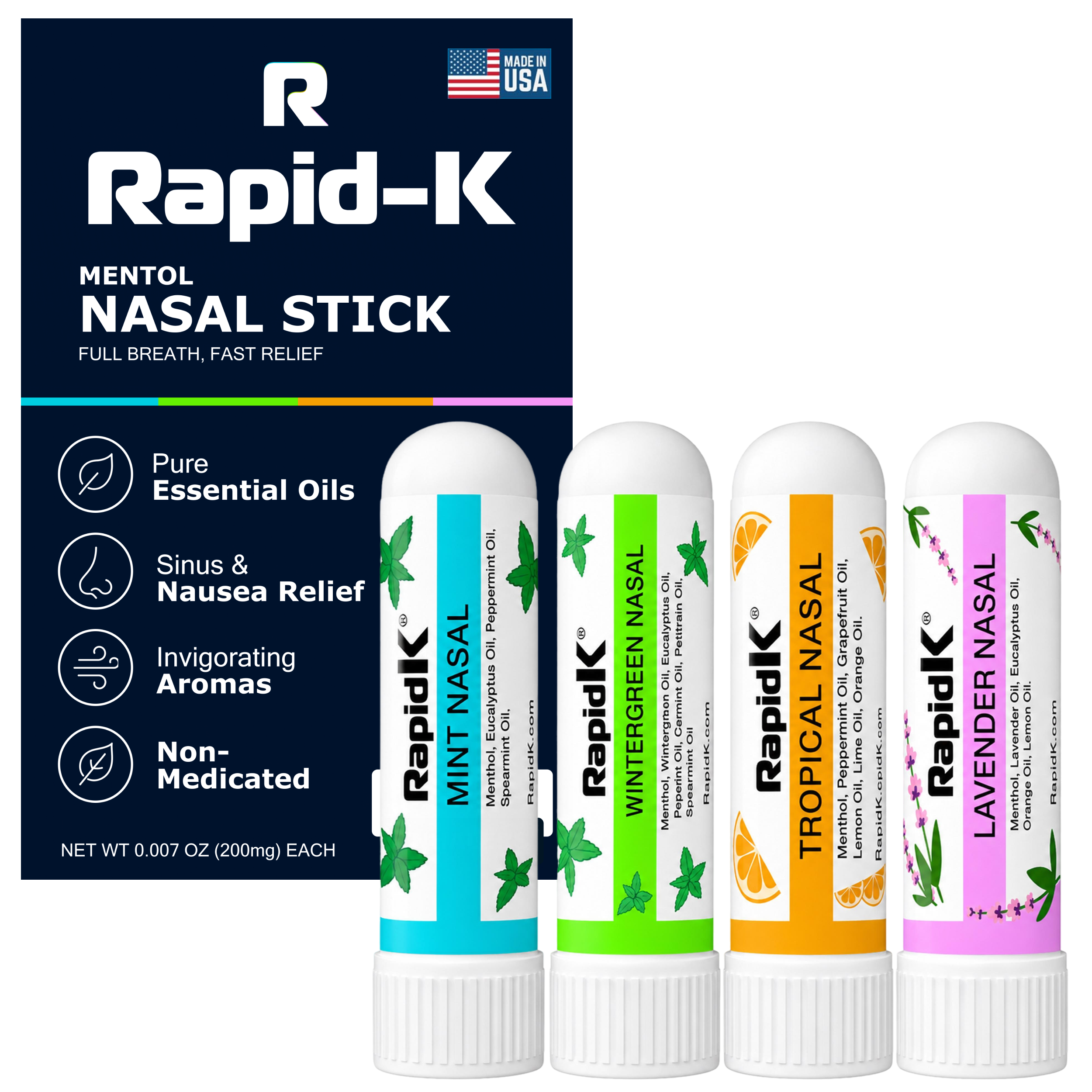 Rapid K1 Nasal Inhaler Stick 4 Pack