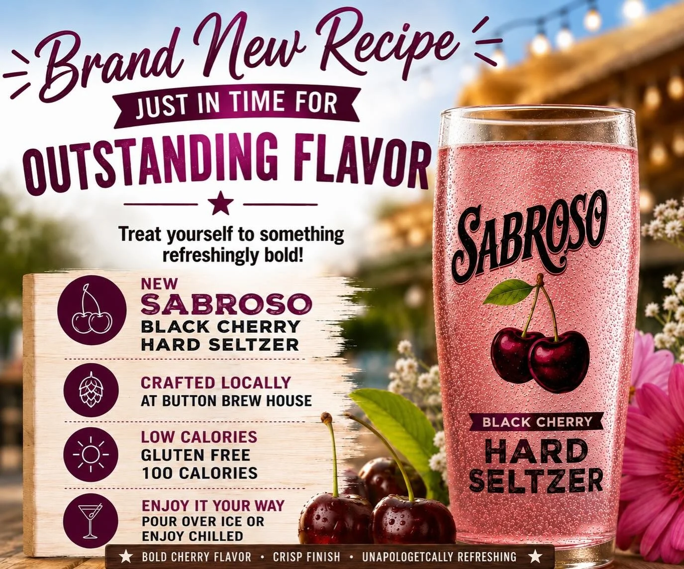 You have got to try this one! It is phenomenal 

Sabroso Black Cherry Hard Seltzer 4.7% ABV