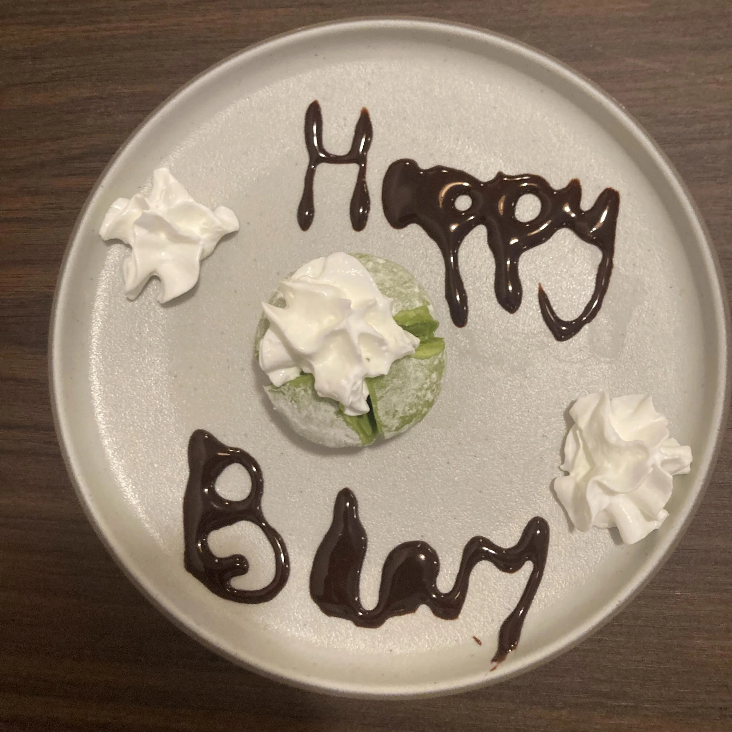 Thank you family for the delicious birthday dinner!

*green tea mochi*