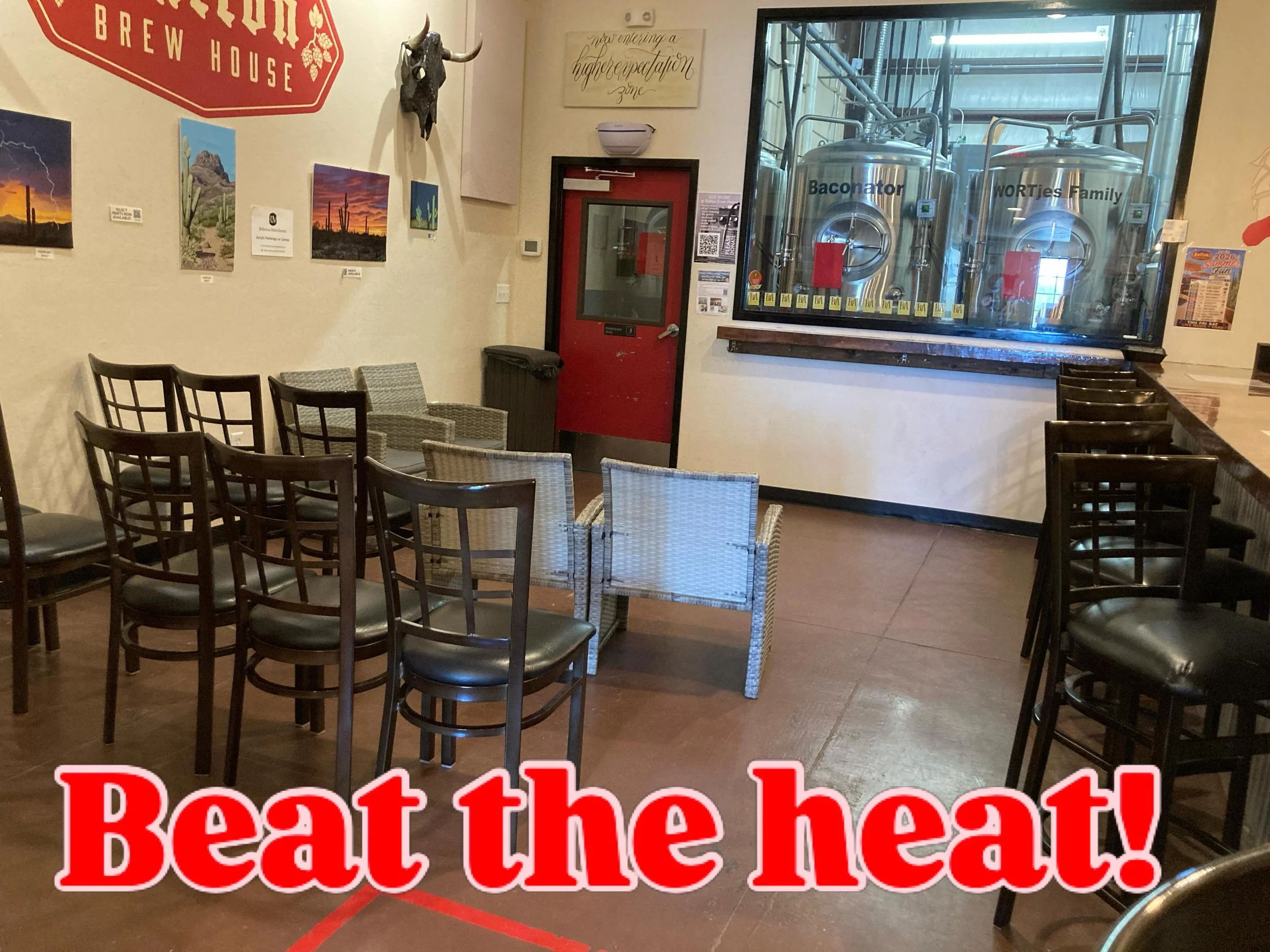 We&rsquo;re bringing music inside this week.

Tonight 6/25 6pm &ldquo;Dan &amp; Joe&rdquo; @desertbluegrassassociation 

Tomorrow 6/26 6pm &ldquo;Fever Jazz Band&rdquo; @feverjazzquartet