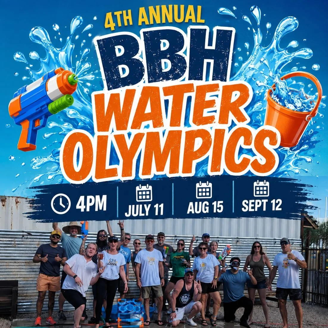 💦 Saturday 4pm: BBH Water Olympics &ndash; Beat the Tucson Heat!

Get your team together (6 ppl) &amp; register via email to drink@buttonbrew.com. Or come out and join another team for for the Annual BBH Water Olympics. It&rsquo;s fun to watch but p