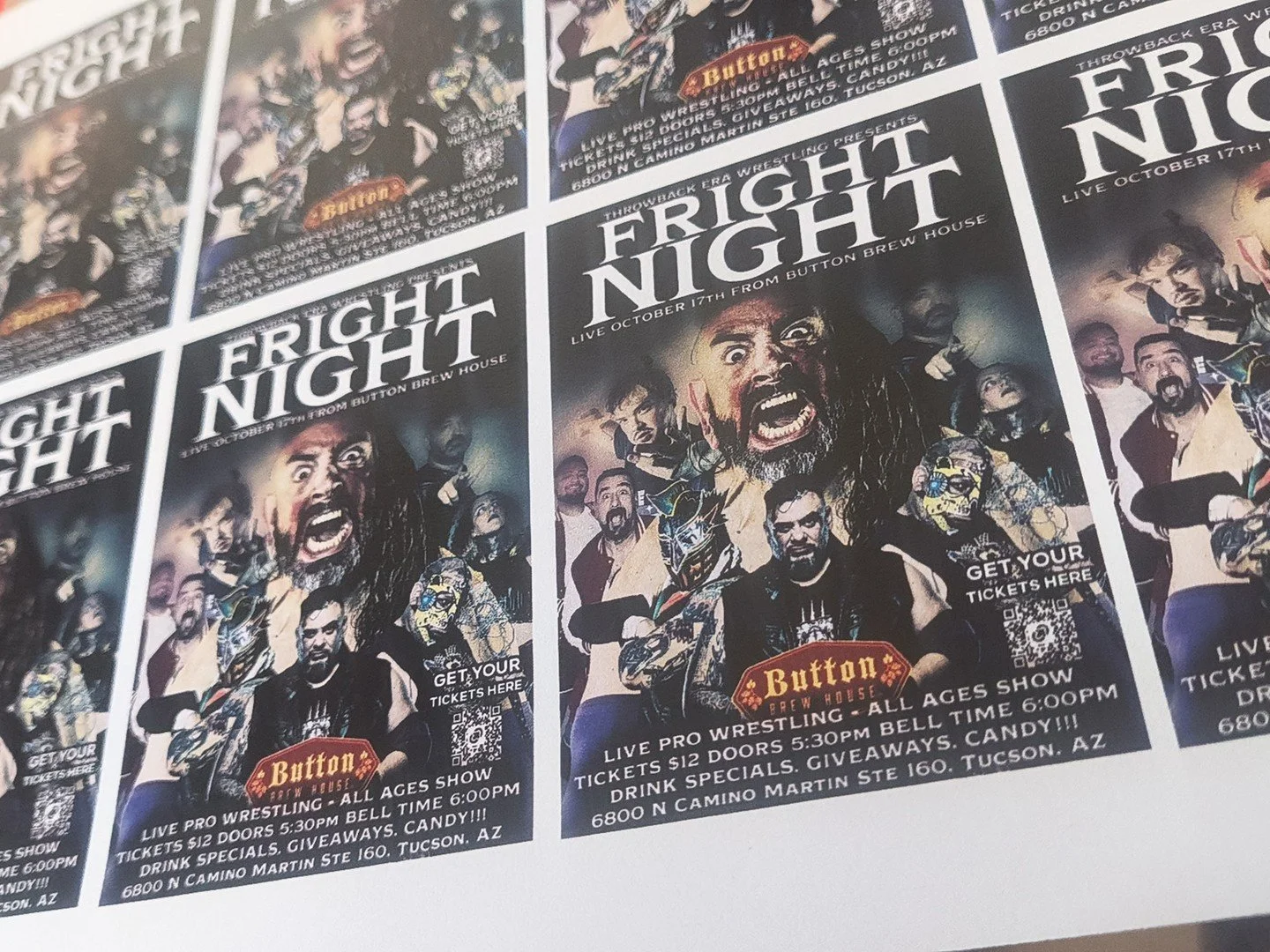 Get ready for a night of thrilling live pro wrestling at Button Brew House. Join us for an all-ages show with drink specials, giveaways, and candy. Grab your tickets now for an unforgettable experience. https://throwbackerawrestling.square.site/