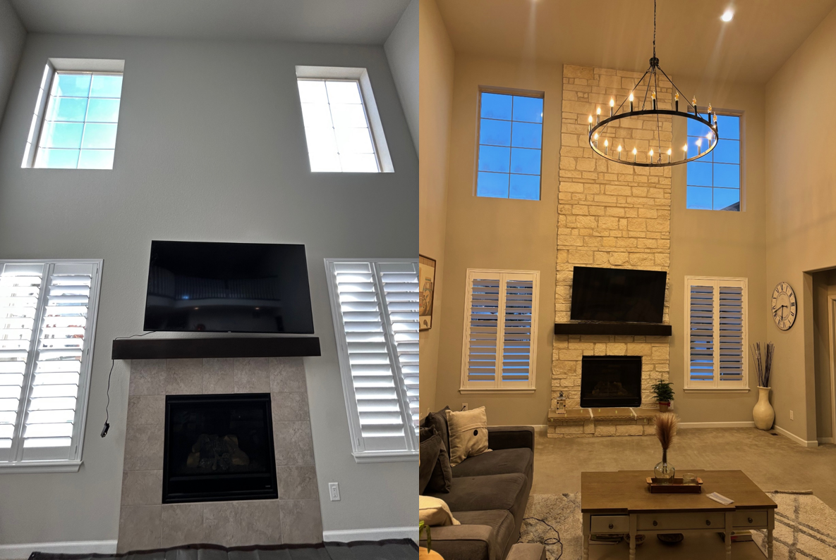 Fireplace stone surround